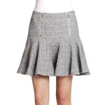 Rebecca Taylor Skirt Women 4 Gray Shark Tweed Pleated A Line Mini NWT Preppy Photo 3
