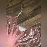 $250 Fleur du Mal Champagne/Gold Mushroom Velvet Cowl Neck Tank Photo 3