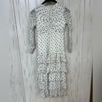 Zimmermann NWT  Concert Drawn Midi Dress White with Black Dots Embroidered Ruched Photo 1