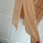 Peach Crochet Cardigan Orange Size L Photo 4