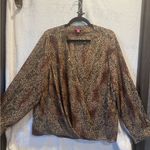 Vince Camuto  Fashion Top Plus Size Top Animal Print Blouse Womens XXL Photo 2