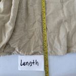 Sim & Sam Tan Linen Blend Tiered Maxi Sundress Tie Front Spaghetti Straps Small Photo 12