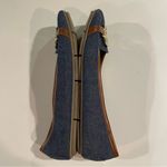 Christian Siriano Denim Ballet Flats Women 7.5W Gold Medallion Slip On Chambray Brown Size 7.5 Photo 8