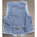Banana Republic Vintage Safari & Travel Floral Cotton Denim Printed Jean Vest M Photo 3