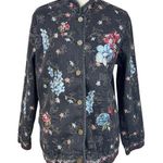 Denim & Co Large Jean Jacket Button Photo 0