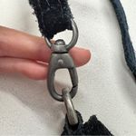 World Market Black Suede Leather Fringe Crossbody Handbag Purse Boho Casual Photo 10