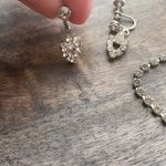 The Vintage Shop 1960’s RHINESTONE cuff Bracelet NECKLACE screw back Earrings set stunning Photo 5