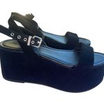 Kendall + Kylie  Womens Suede Open Toe Platform Sandals Heels, Black 7.5 Photo 0