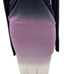 Young Fabulous and Broke Young Fabulous & Broke Dress Long Sleeve Ombre Jersey Navy Blue Purple Size XS Photo 4