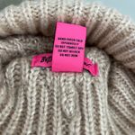 Betsey Johnson Blush Cozy Beanie Hat Pom Pom Pearl Embellished Knit Feminine Ski Photo 4