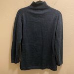 Peruvian Connection  Blue Baby Alpaca & Wool Mock Neck Sweater Size S Photo 8