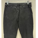 Ashley Mason  Jeans Black Embroidered floral Flare Bell Bottom raw hem size 31 Photo 5