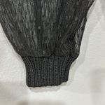 Blu Pepper sheer balloon sleeve Swiss dot black sweater size L BIN E NEW Photo 4