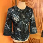 Chico's  embroidered n beaded denim jacket Photo 5