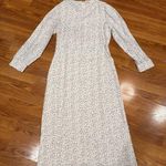 Goop G. Label White CITRINE PRINTED long sleeve midi DRESS size 12 Photo 11