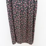 Erika Y2K Women Dress Size PS Black Floral Button Front Dark Cottage Prairie 90s Photo 2