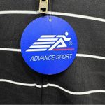 Black and White Striped Zip Front Hoodie Women’s by Advance Apparels Sport Size M Photo 7