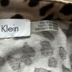 Calvin Klein Shirt Womens 1X Brown Cheetah Print Gold Tone Zipper Career Casual Photo 8