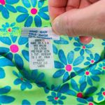 VINTAGE 90s SUNSETS Neon Floral Bikini Set Green Size L Photo 14