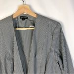 Lane Bryant Petite Gray & White Stripe Tie Front Blazer 18P Photo 2