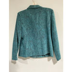 Dress Barn Woman’s Tapestry Blue Front Zip Size Medium Jacket Photo 3