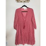 Sundance Scandal Italy Scarlet Pink Cotton Dress Large Photo 1