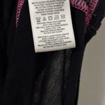 Free People  Beach Black Short Sleeve V-Neck Tee Photo 4