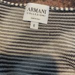 Armani Collezioni ARMANI‎ COLLEZIONI Irregular Stripe Lightweight Knit Thin Sweater V Neck Top 6 Photo 6