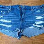 American Eagle  | “Tomgirl Shorties” Blue Jean Shorts Size 14 Photo 0