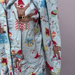 Nick & Nora  Sock Monkey Christmas Pajama Top Holiday Elf Tree Stocking Present Photo 3