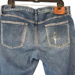 Moussy Vintage Howa Distressed Straight Leg Frayed Hem Cropped Jeans, Sz 32 Blue Photo 5