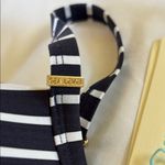 Navy blue and White Striped Bikini with Ruched Sweetheart Neckline Size 4 Photo 1