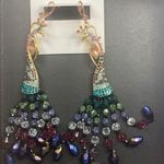 Betsey Johnson  peacock chandelier earrings NWT Photo 2