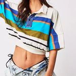 Free People We The Free Preppy Striped Polo Tshirt Photo 0