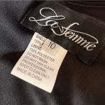 La Femme Halter Open Back Shirred Jersey Short Dress 29312 Black Size 10 NWT Photo 7