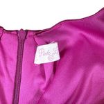 Pink Lily Womens  Metallic Pink Ruched Mini Dress Long Sleeve Polyester 2XL Photo 1