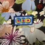 LHD The Riviera Black Silk Blend Blue Floral Print Midi Skirt Size 0 Photo 10