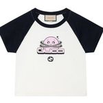 Gucci  Interlocking G Pink Planet cotton T-shirt Crop Top Size XL Photo 0