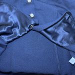 St. John Basics Blazer Jacket Women Black Santana Knit Gold Pearl Button Dog Show Photo 7