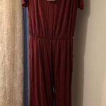 Evelie Burgundy Jumpsuit Size 1X Photo 6