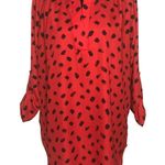 Riah Fashion Red and Black Blouse - Size Small Photo 0