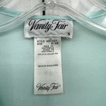 Vanity Fair  SMALL VINTAGE 90s Nylon Sleep Shirt blue sheer floral embroidered Photo 6