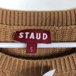 STAUD NEW  Women's Small Marylebone Long Sleeve Sweater Mini Dress Camel Brown Photo 5