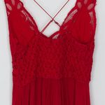 Free People  One Adella Lace Slip Mini Dress Red Womens Size S Whimsical Fairy Photo 9