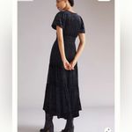 Anthropologie Somerset Velvet Maxi Dress Womens Small Black Photo 10