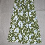 Monteau Los Angeles Chartreuse Green and White Floral Midi Dress - Medium Photo 6