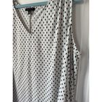 Lane Bryant  Sleeveless Black‎ White Blouse 22 24 Polka Dot Top Shirt Plus Work Photo 2