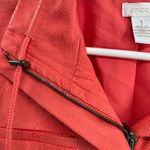 Chico's Chico’s animal print 1 M coral 3/4 sleeve zip up jacket pebbled reptile coral Photo 5