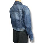 Peoples Liberation Womens Denim Blue Jean Jacket Dark Wash Short Length Medium Photo 4