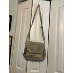 Free People Crossbody Bag Purse Gray Flap‎ Closure Silver Accent Zippers Casual Photo 1
